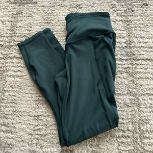 Fabletics Green Leggings with Wide Waistband